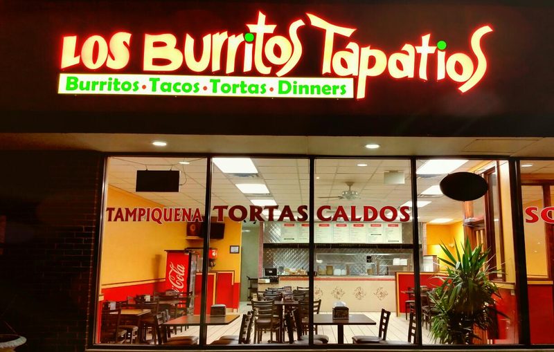 Los Burritos Tapatios storefront in Naperville IL